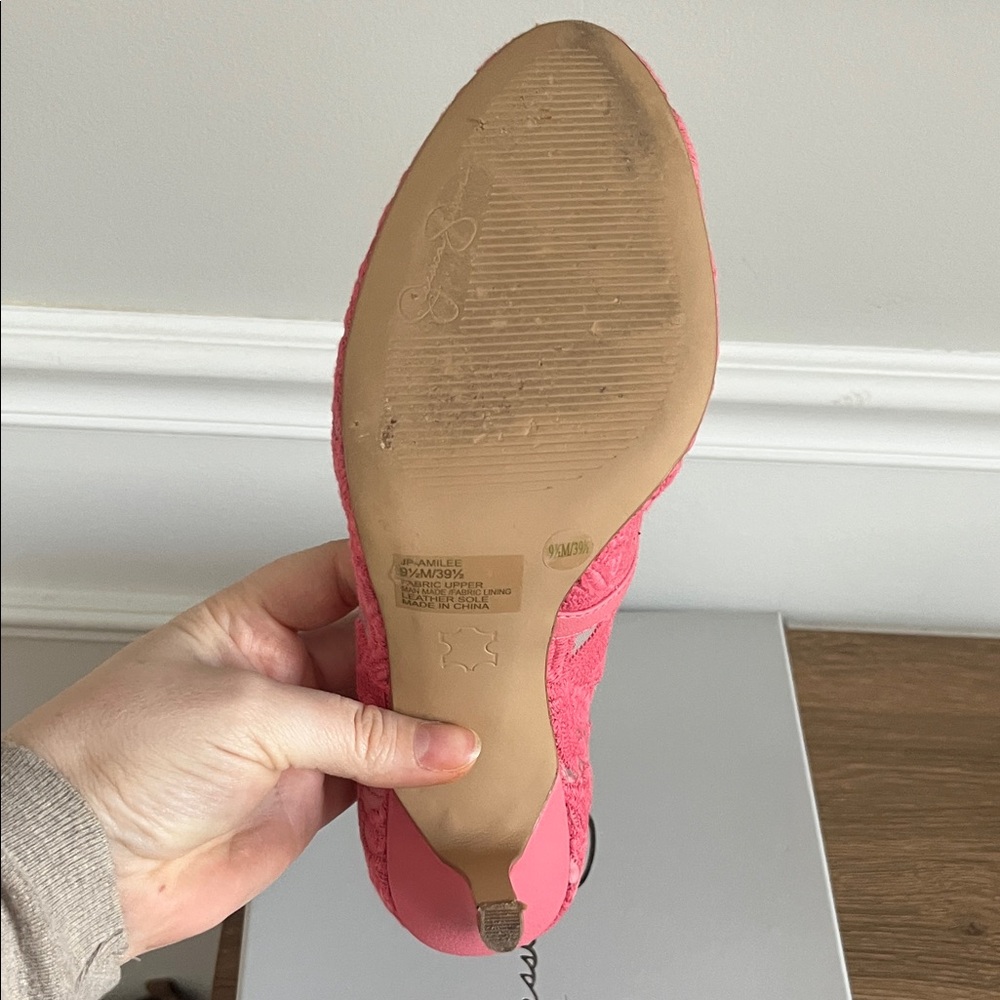 Jessica Simpson Coral Lace Heels - Picture 3 of 6
